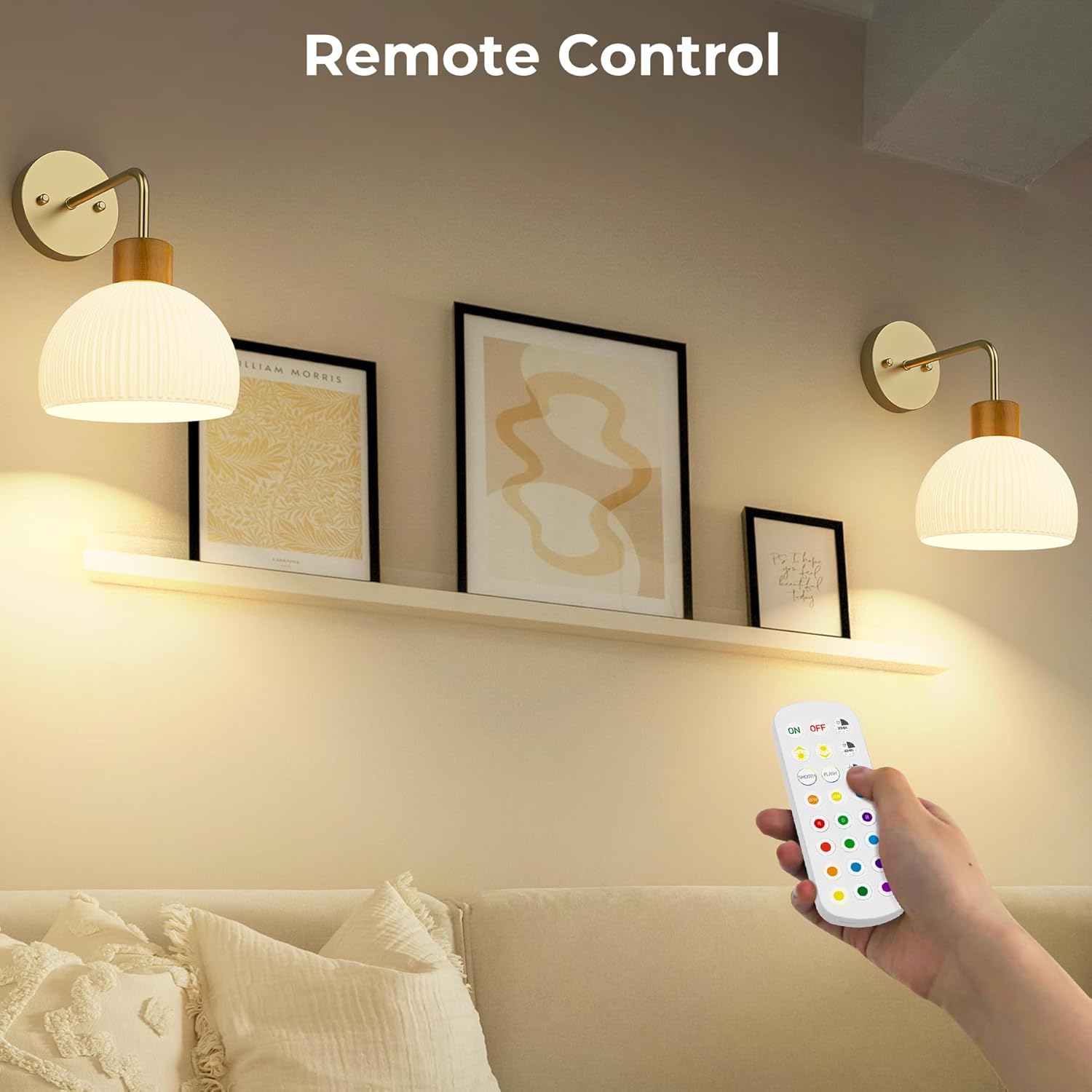 Battery Operated Wall Sconce Set of 2
