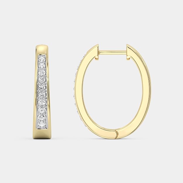 Diamond Pavé Huggie Hoop Earrings