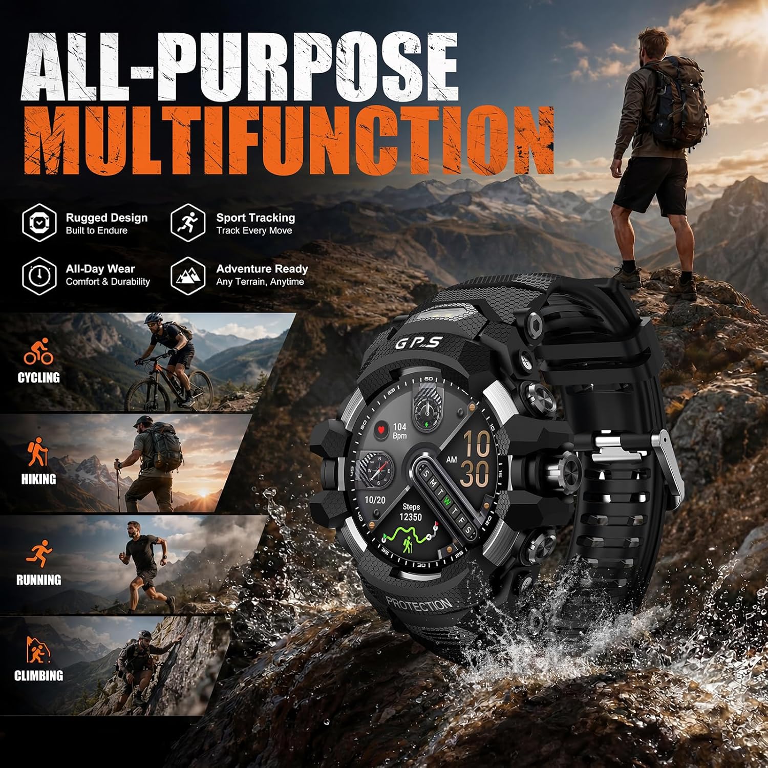 GPS Smart Watch AI Q&A Local Music Playback