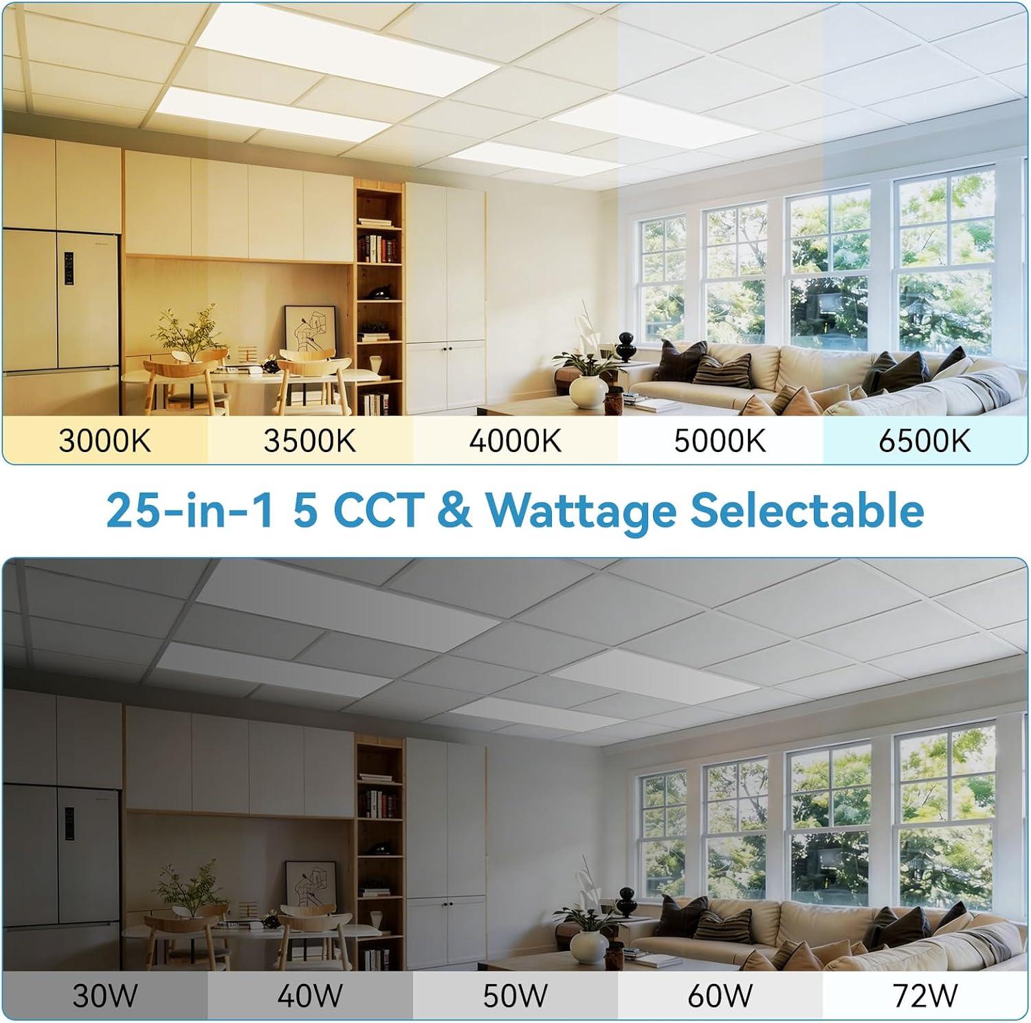 2 pack 2x4 LED Flat Panel Light