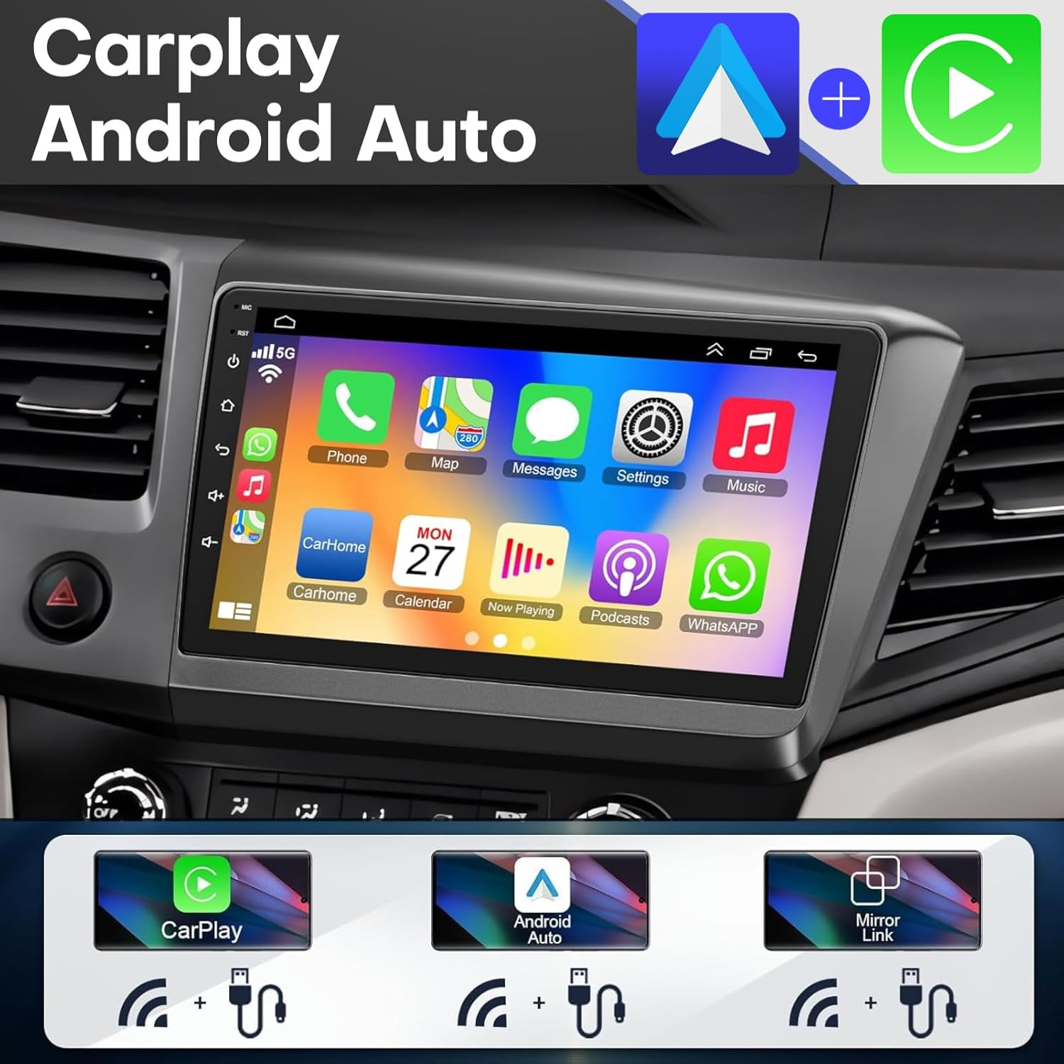 Smart Car Stereo for Honda Civic 2012-2015