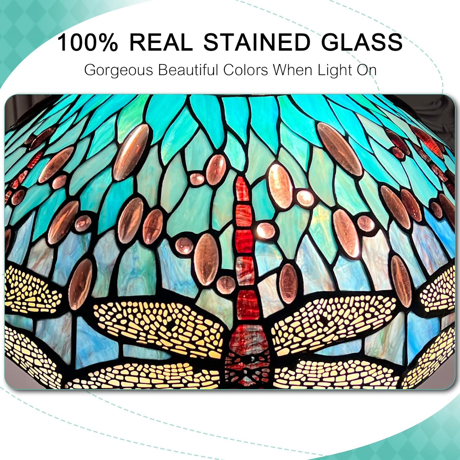 Gorgeous Tiffany Floor Lamp Stained Glass Floor Lamp 2-Lights