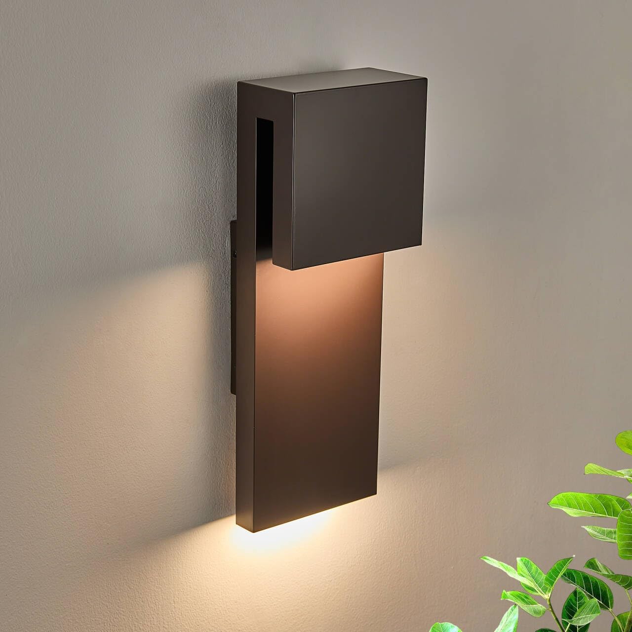 Modern outdoor indoor integrated LED wall sconce