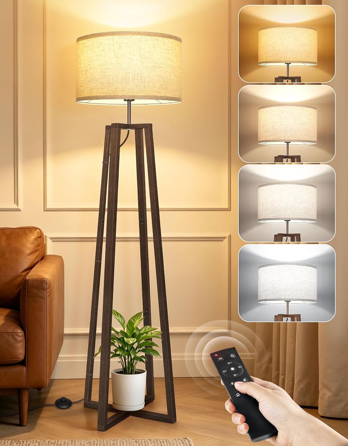 Mid Century Modern Vintage Lamp With Remote