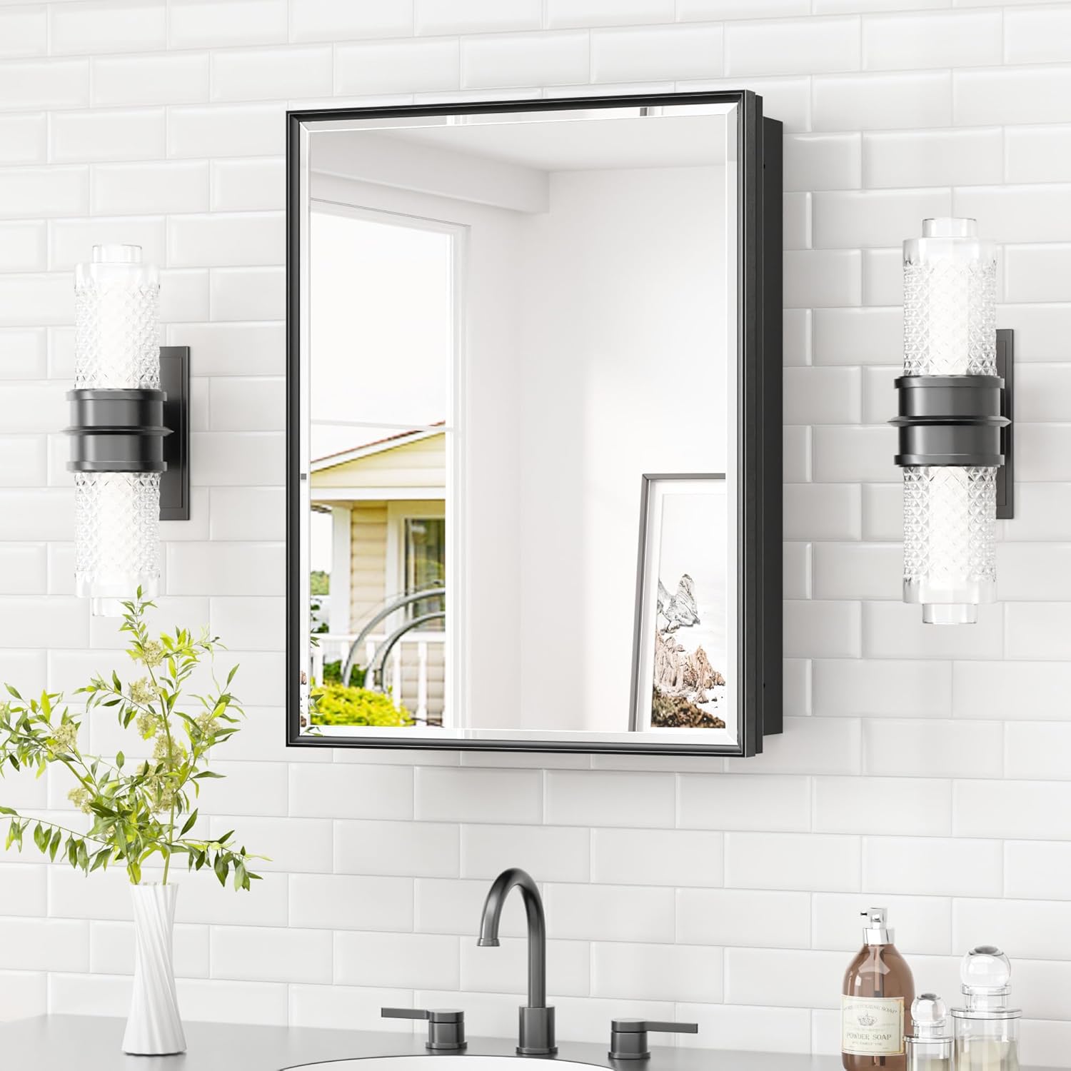 Medicine Cabinet Storage with Mirro
