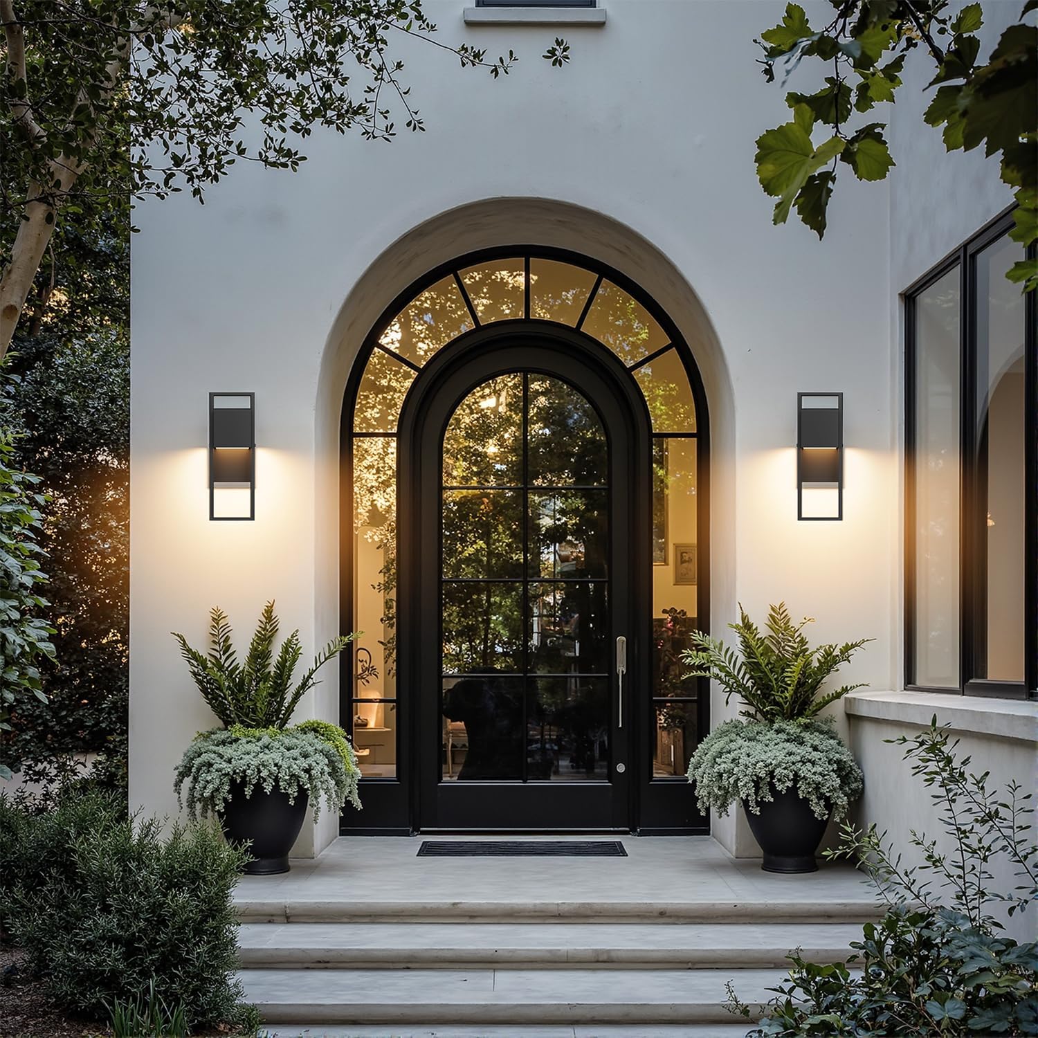 2-Pack Modern Outdoor Wall Lights