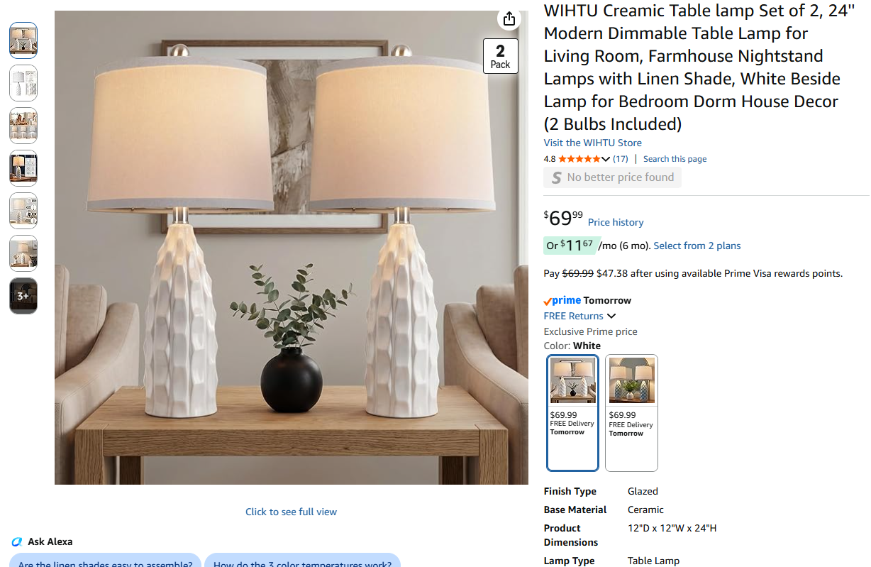 LED Table Lamp, 3 color