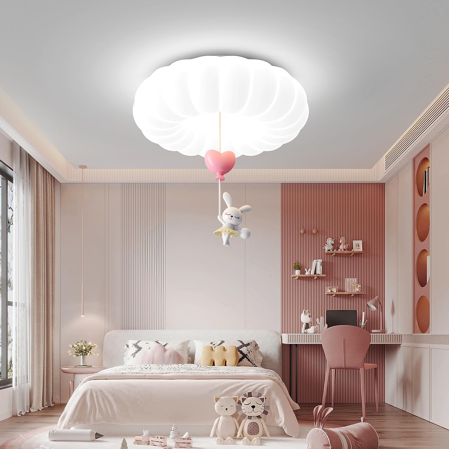 RGB Led Flush Mount Kids Room Ceiling Light with Remote