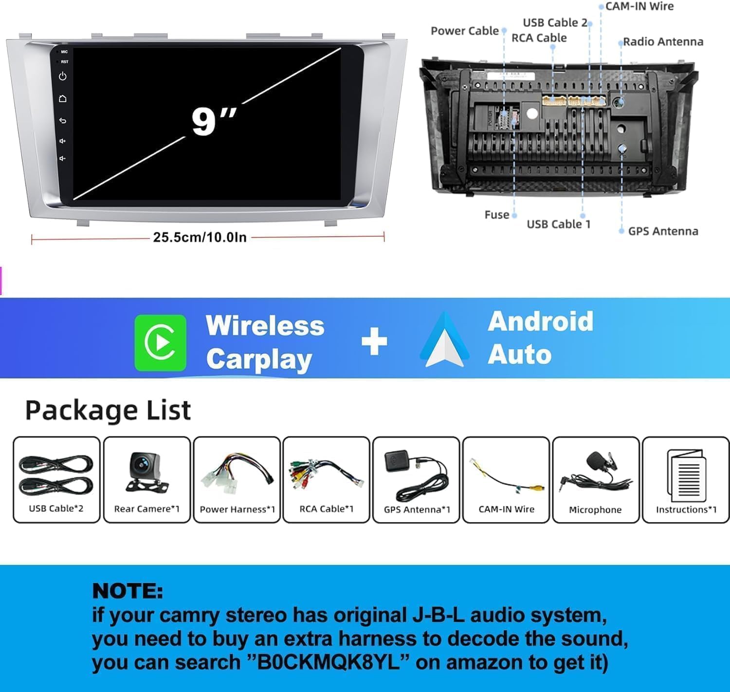 Smart Car Stereo Toyọta Caṃry