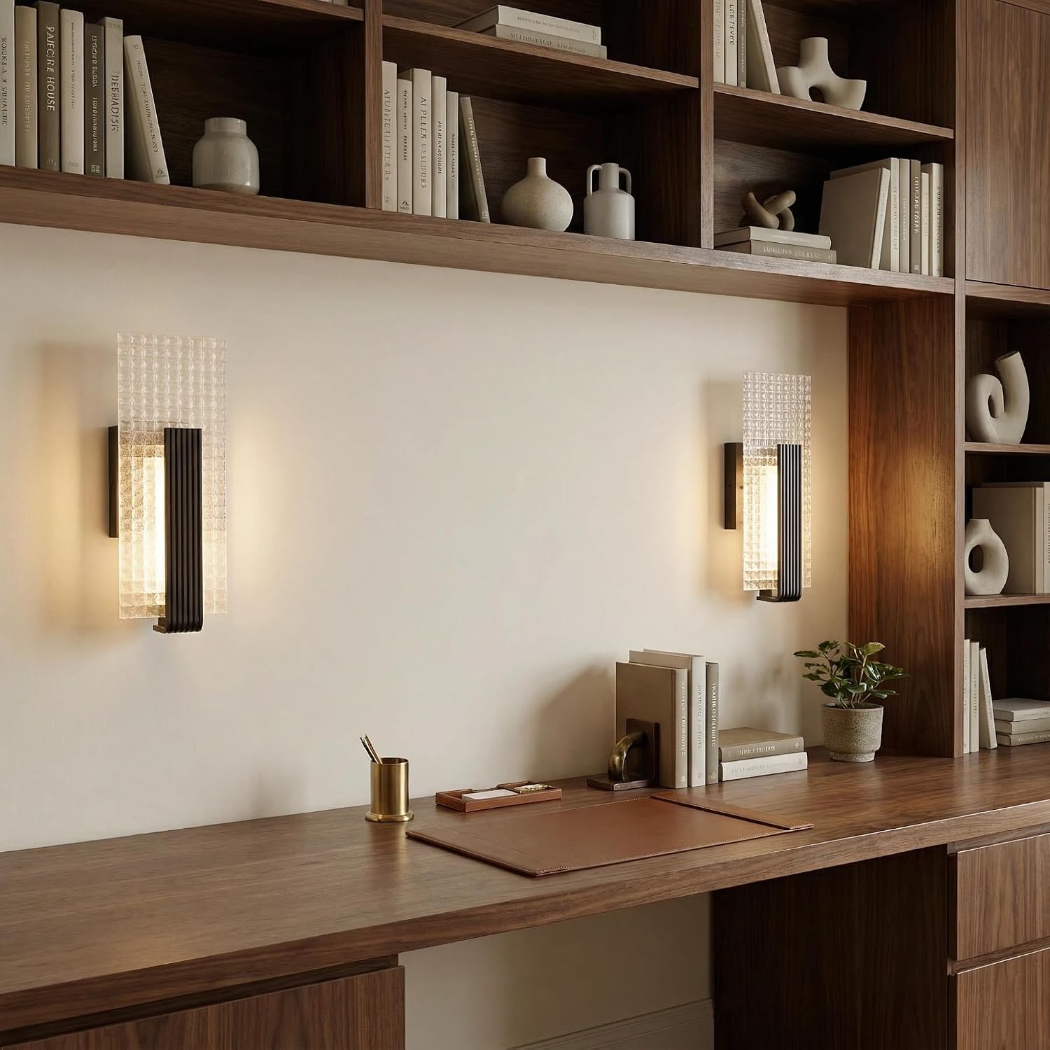 Modern Black Wall Sconce Indoor Fixtures, 2 Pack