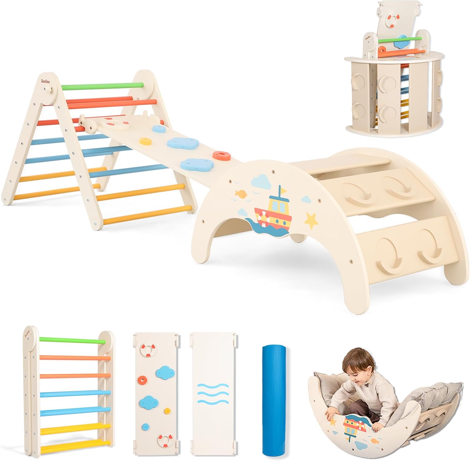 Montessori Wooden Indoor Climbing Toys for Kids