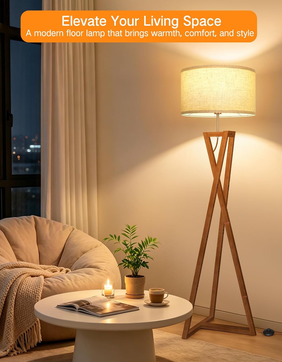 Mid Century Modern Vintage Lamp With Remote