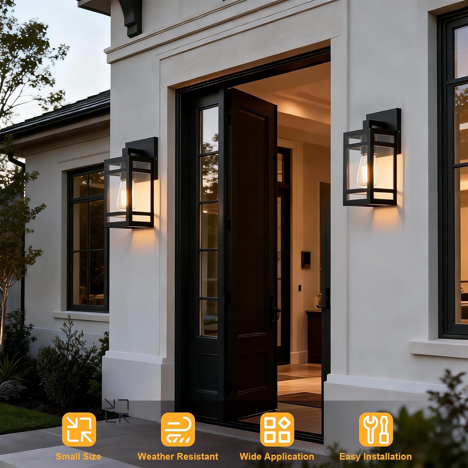 2 pack Outdoor Wall Sconce, IP65