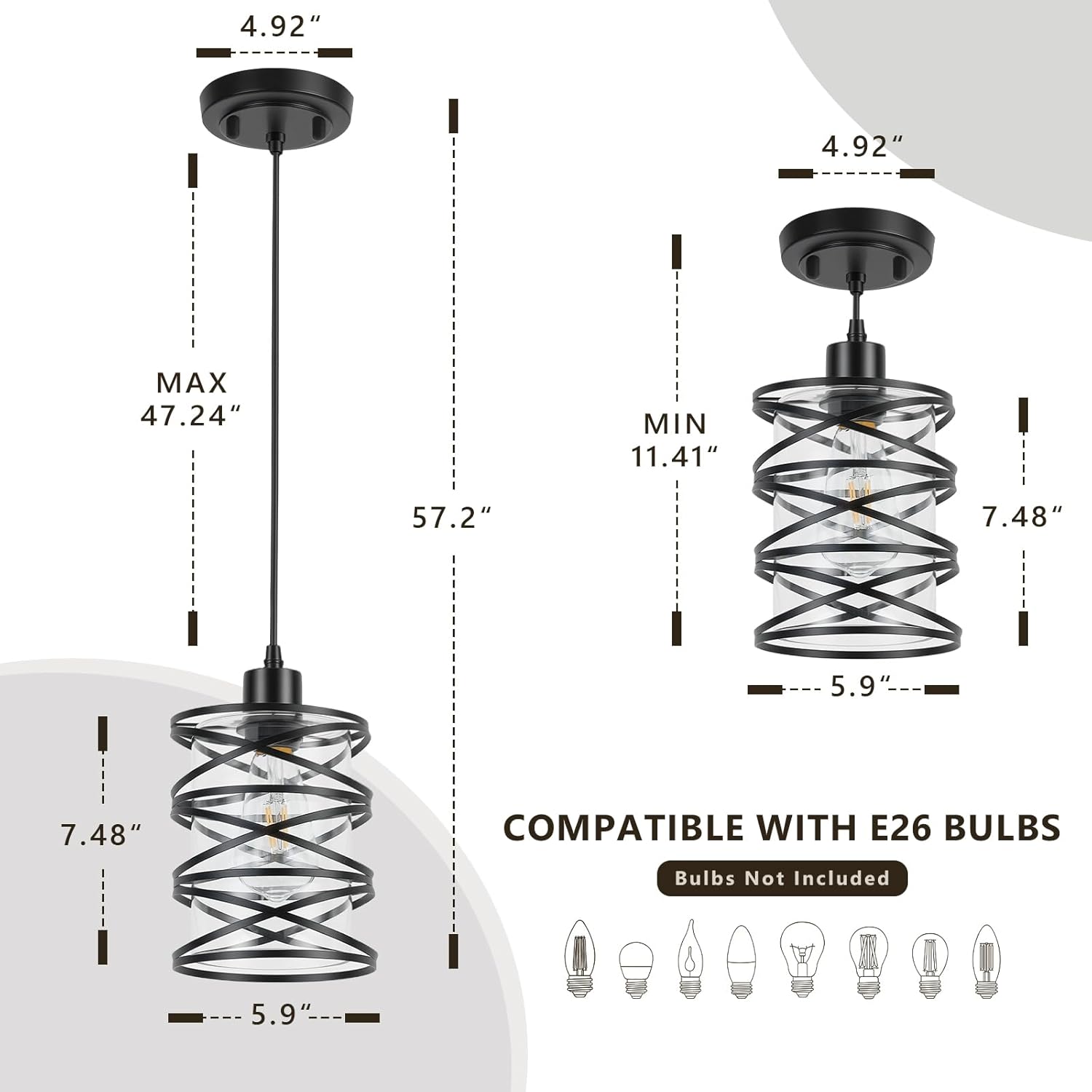 Pendant Lights - 2 Pack