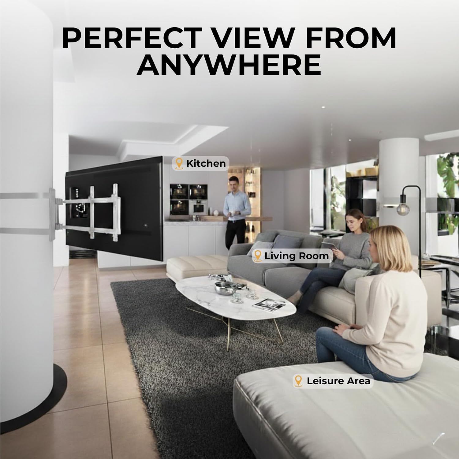 Motorized Swing-Out Arm TV Mount