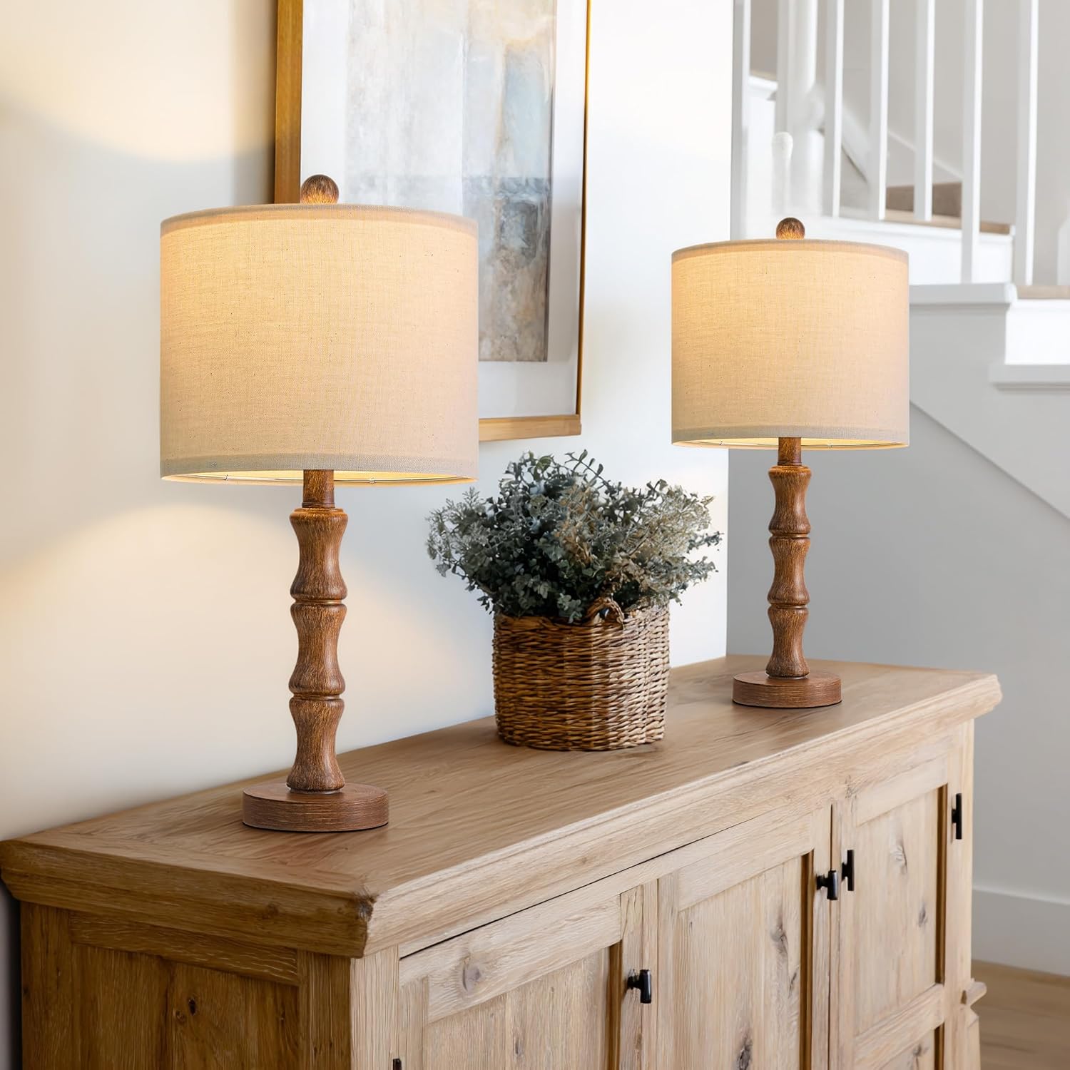 Rustic Table Lamps Set of 2