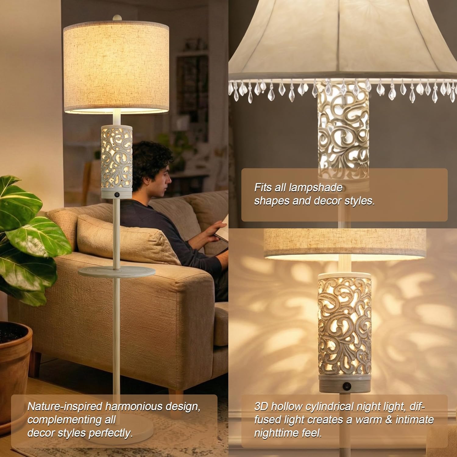 Dimmable Farmhouse Floor Lamp