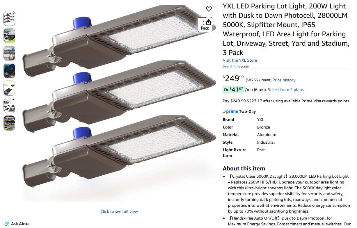 LED Light 200W - IP65 3PK