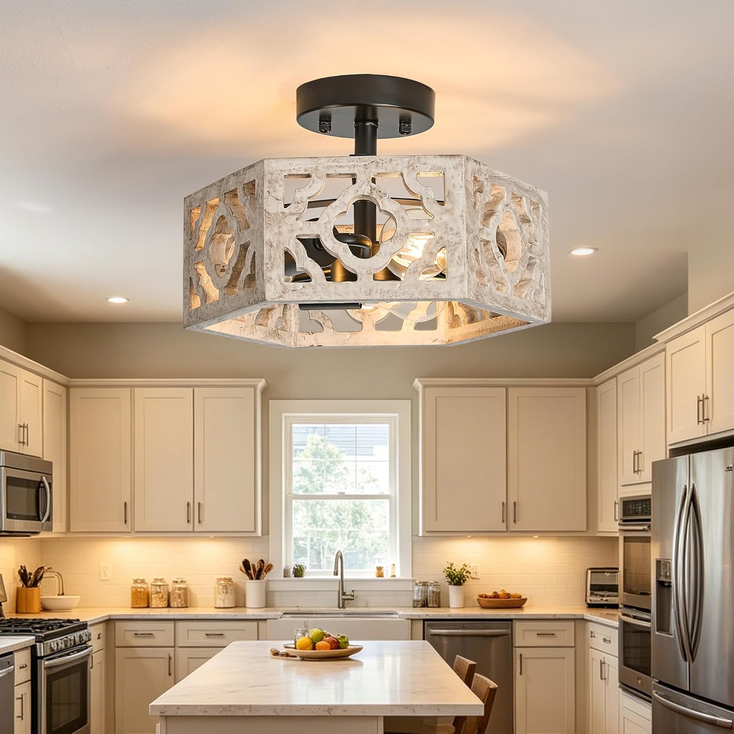 Semi Flush Mount Ceiling Light, Part of Set