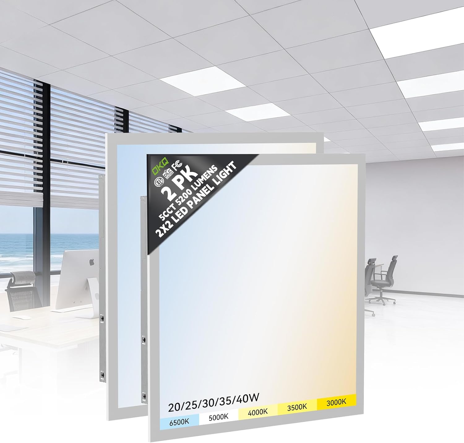 2x2 LED Flat Panel Light - Selectable 5 CCT