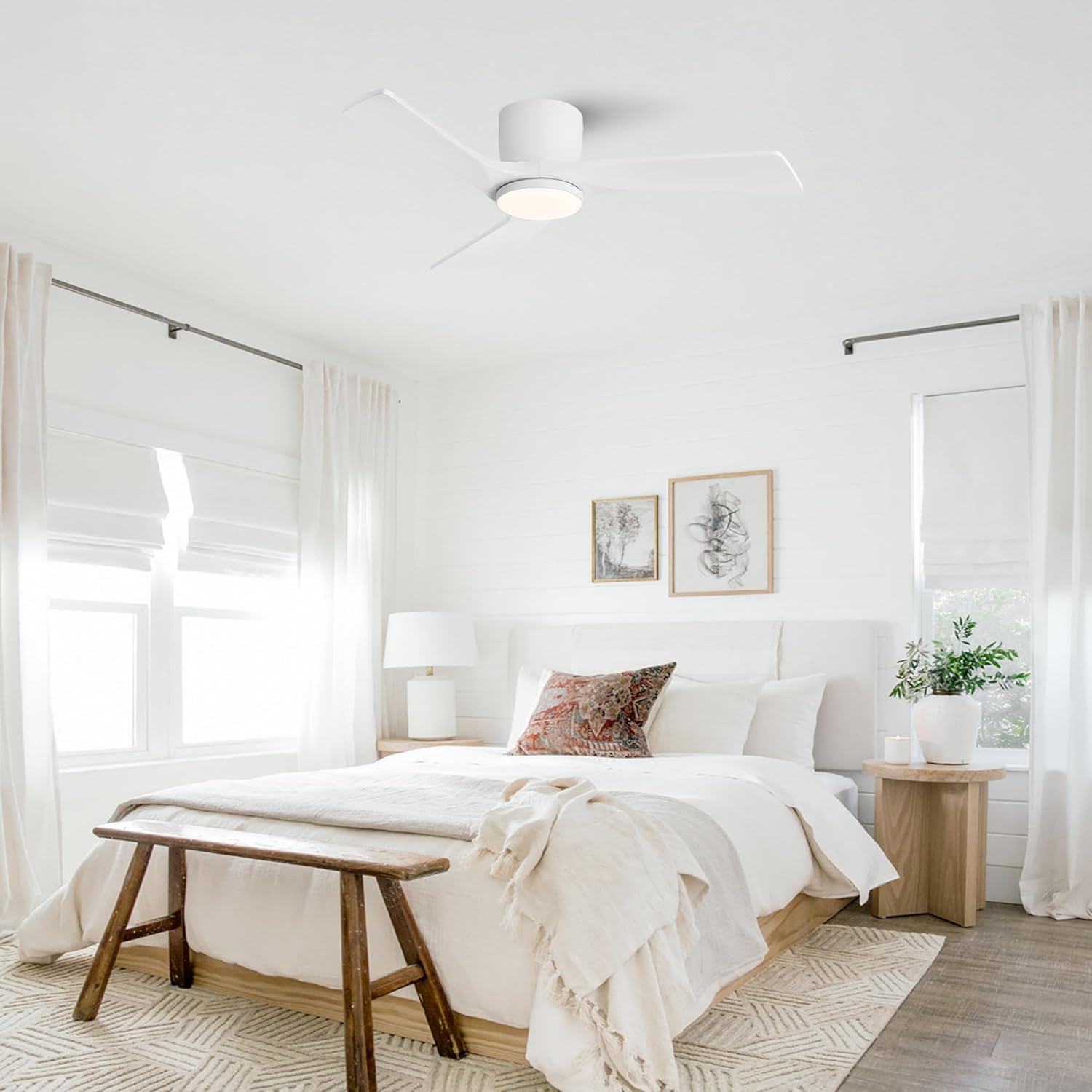 Ceiling Fan with Light and Remote,