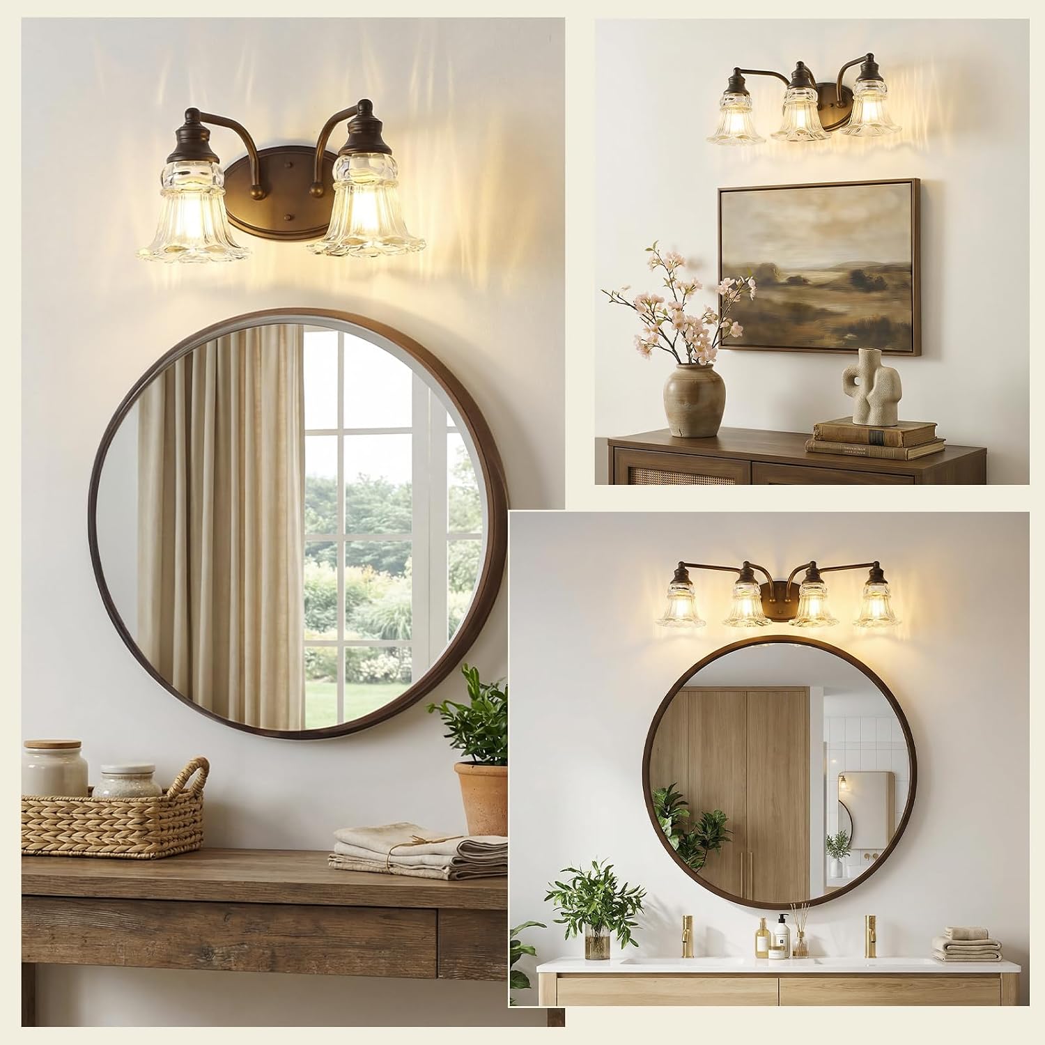 3-Light Bathroom Vanity Light Fixture