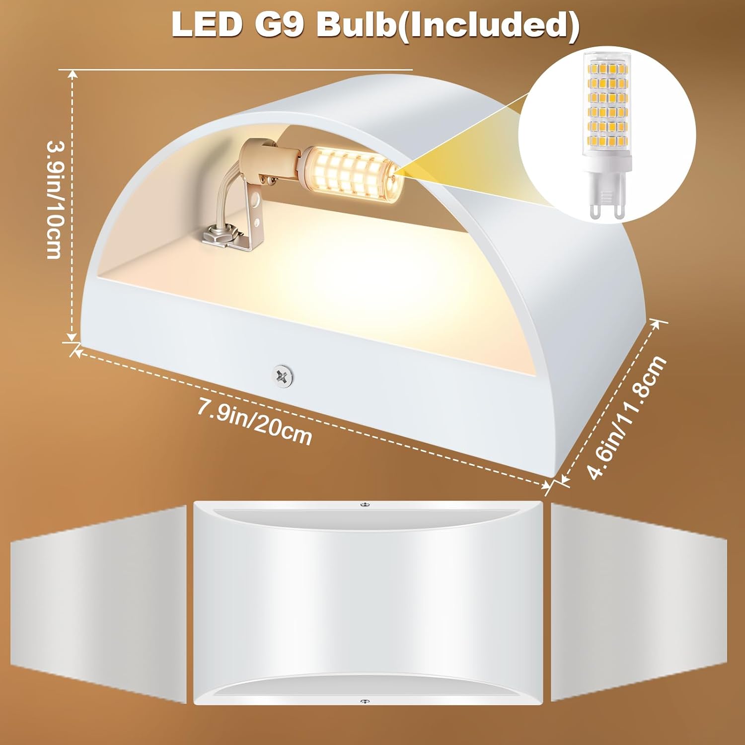 Modern LED Wall Sconce - 2Pack