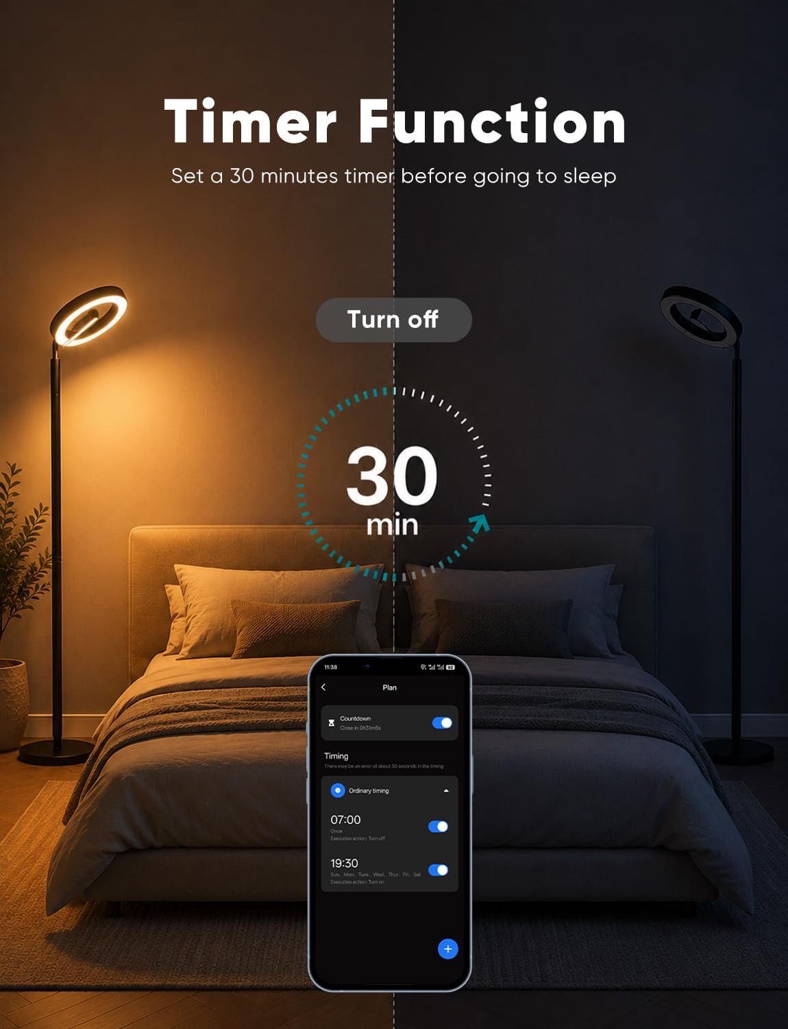 Smart LED Floor Lamp RGBCW