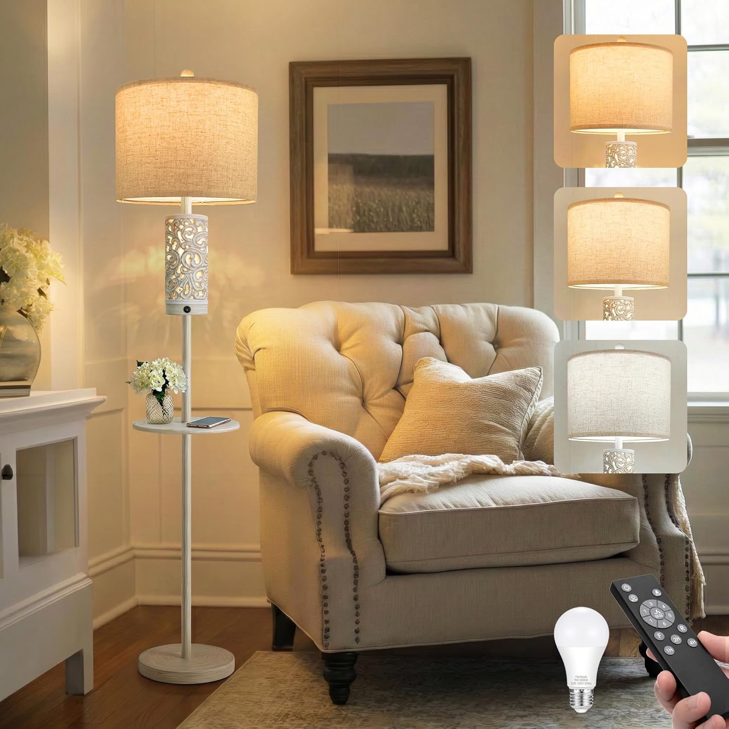 Dimmable Farmhouse Floor Lamp