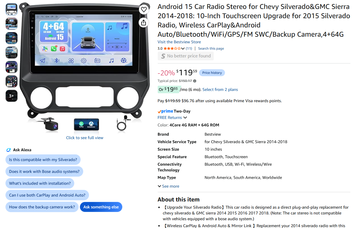 Smart Car Stereo Chevy Silverado & GMC