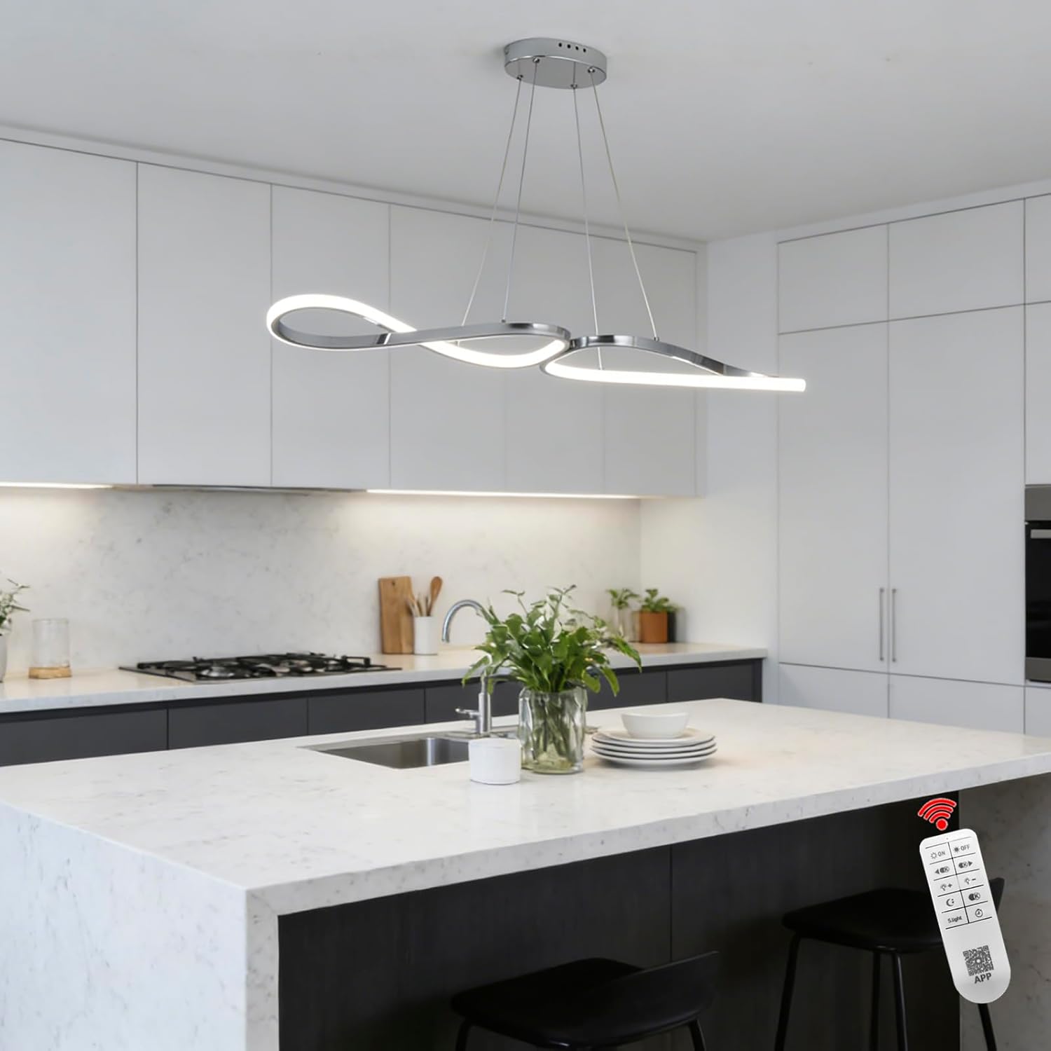 Chrome LED Pendant Light