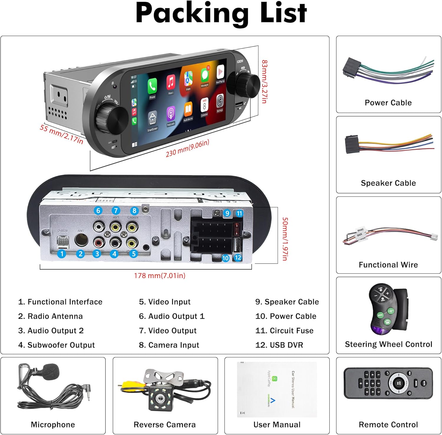 Smart Car Radio 6"