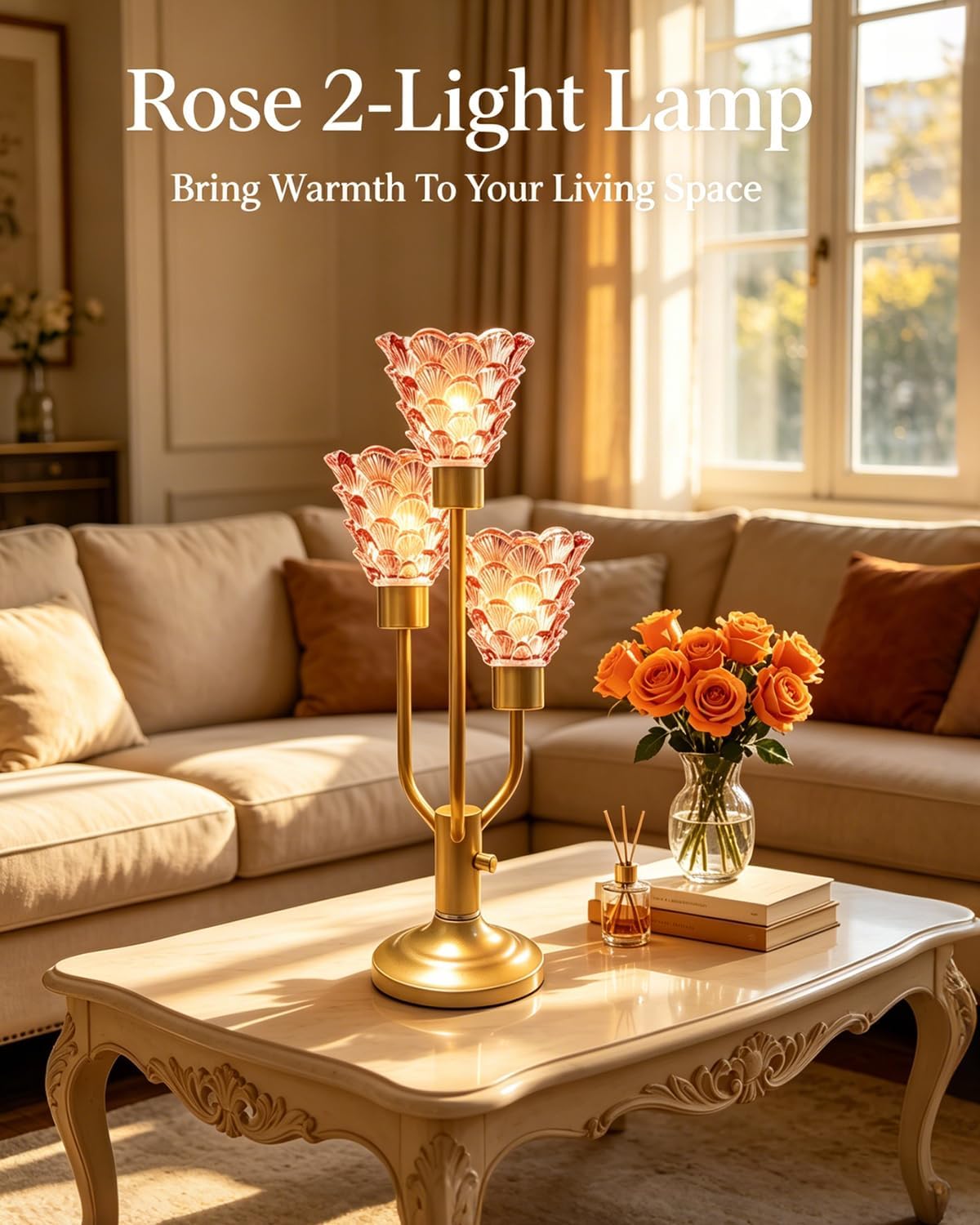 Vintage Table Lamp Dimmable - 3 Light