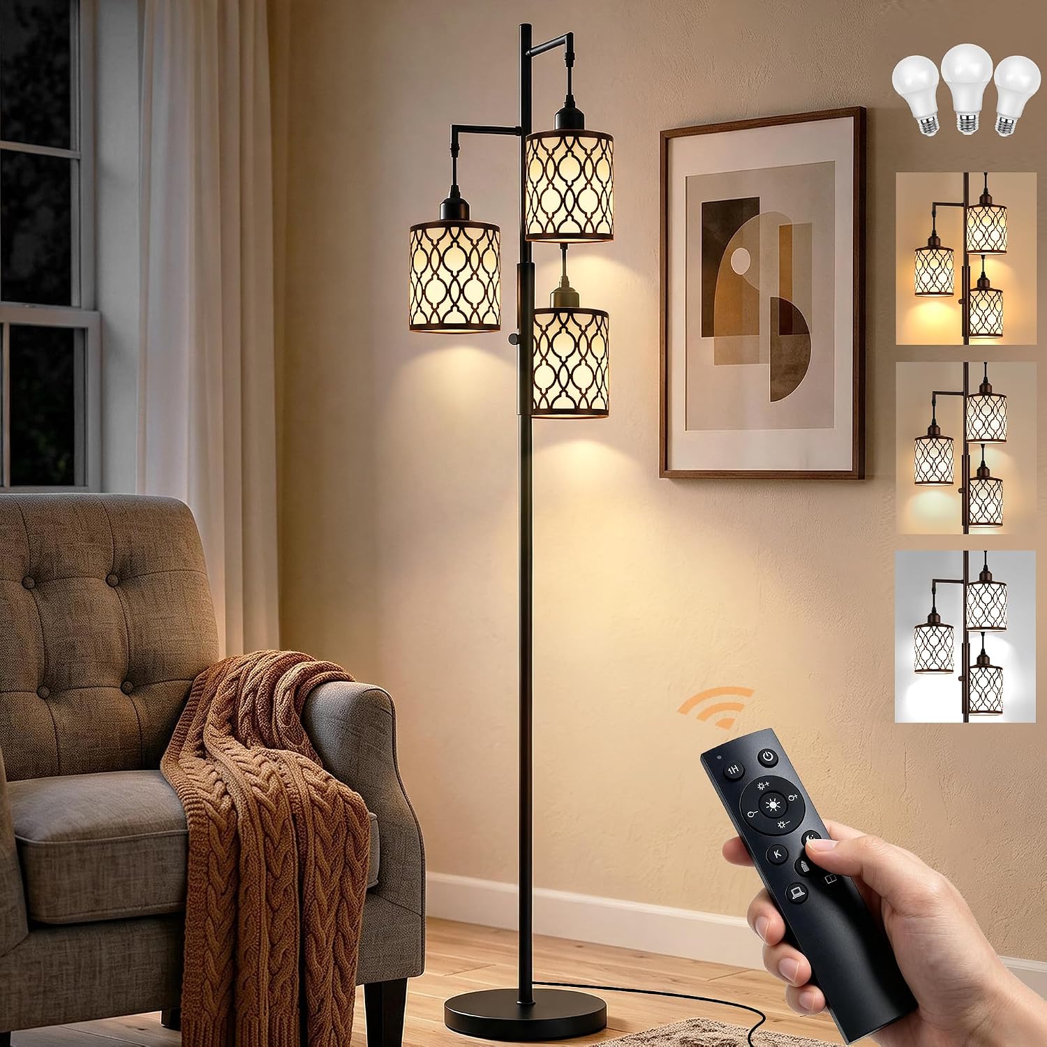 Dimmable Floor Lamps with Remote