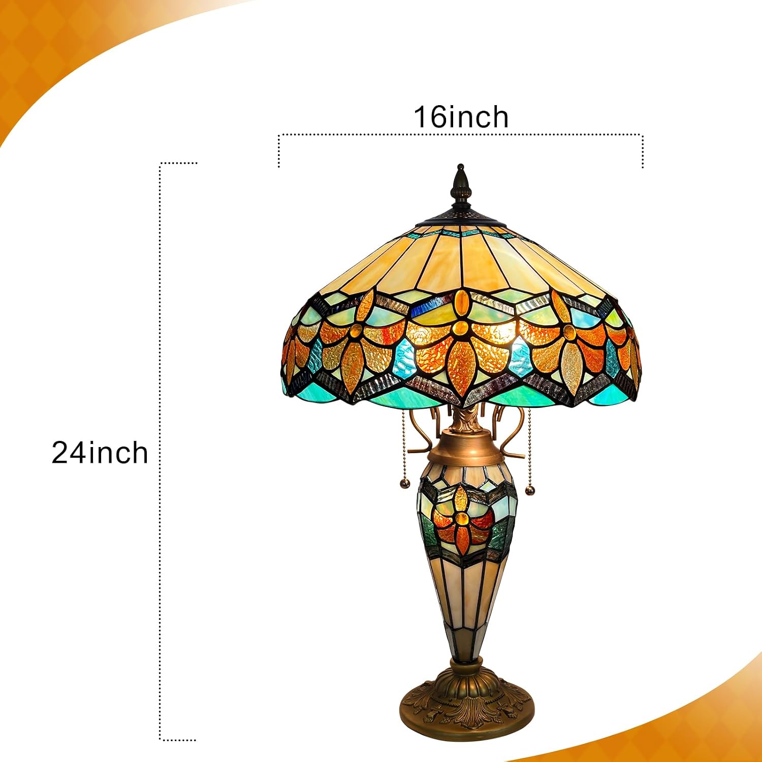 Tiffany Table Lamp with Nighlight