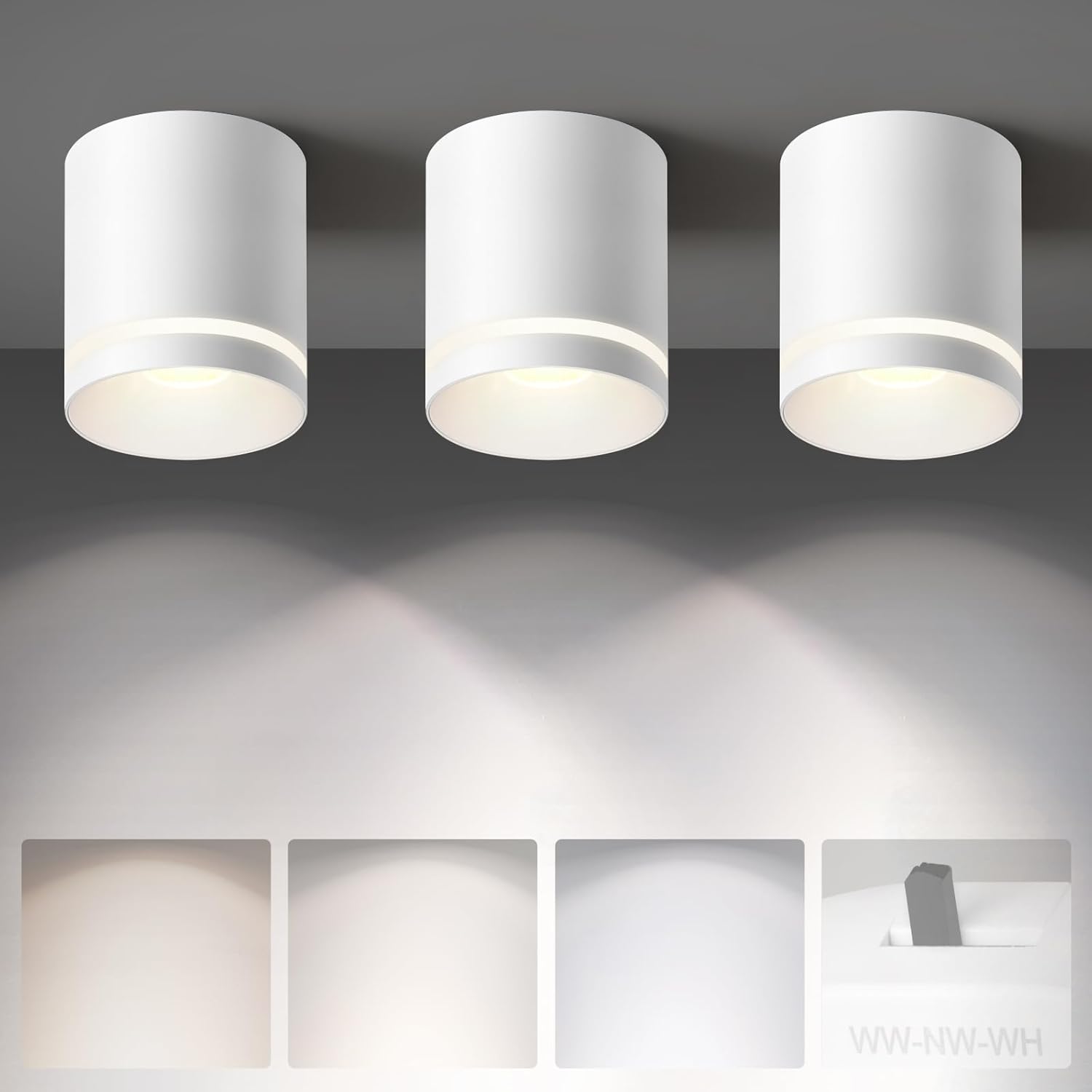 Ceiling Light Fixtures - 3Pack