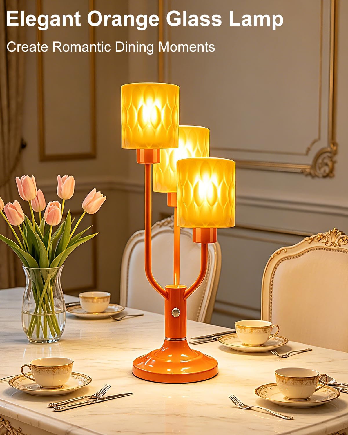 Mid Century Modern Glass Table Lamp
