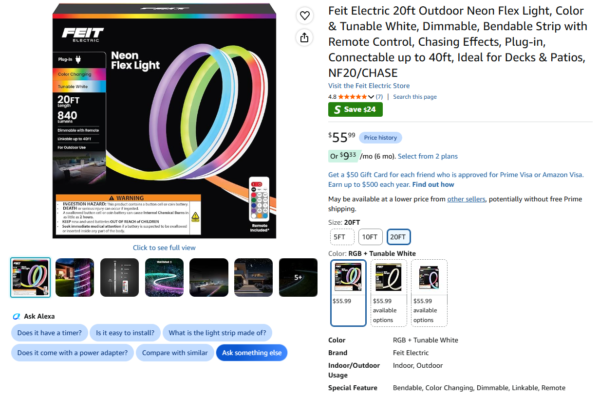 Outdoor Neon Flex Light,
