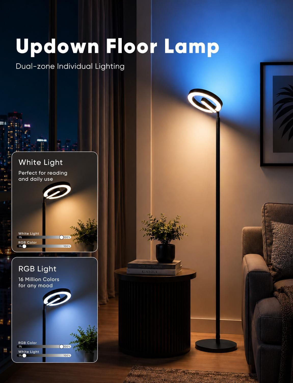 Smart LED Floor Lamp RGBCW