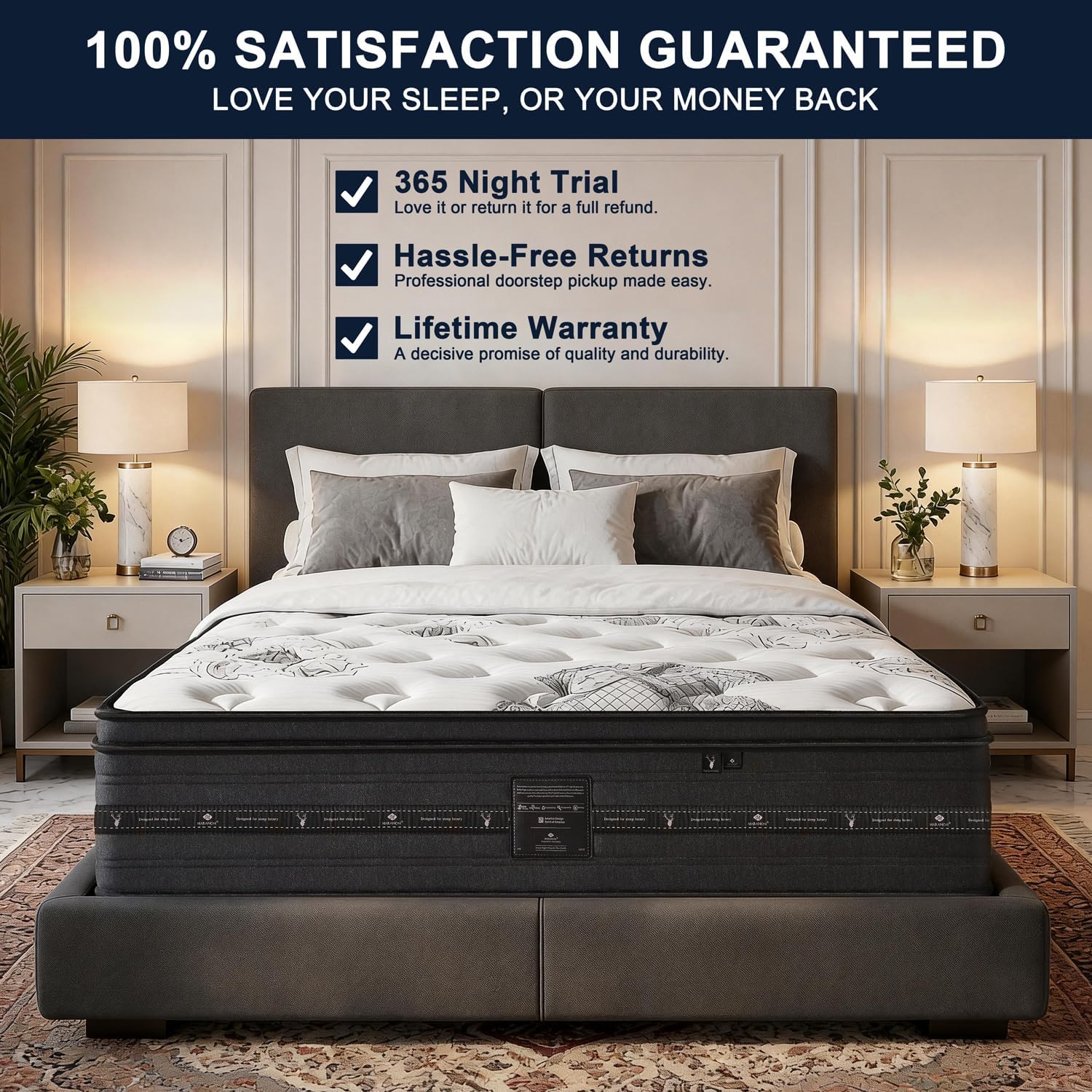 Queen Mattress 12 inch, Hybrid Memory foam