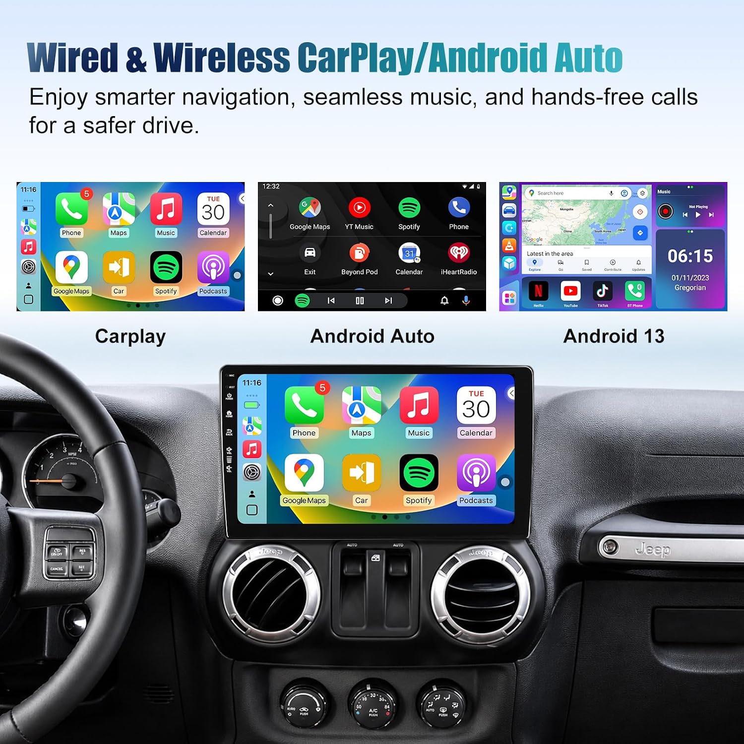 Smart Car Stereo Jeep Wrangler, Cherokee, Dodge