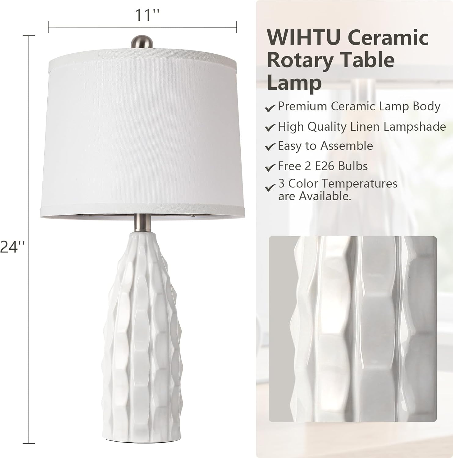 LED Table Lamp, 3 color