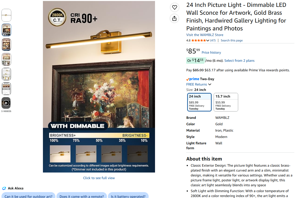 24 Inch Light - Dimmable LED