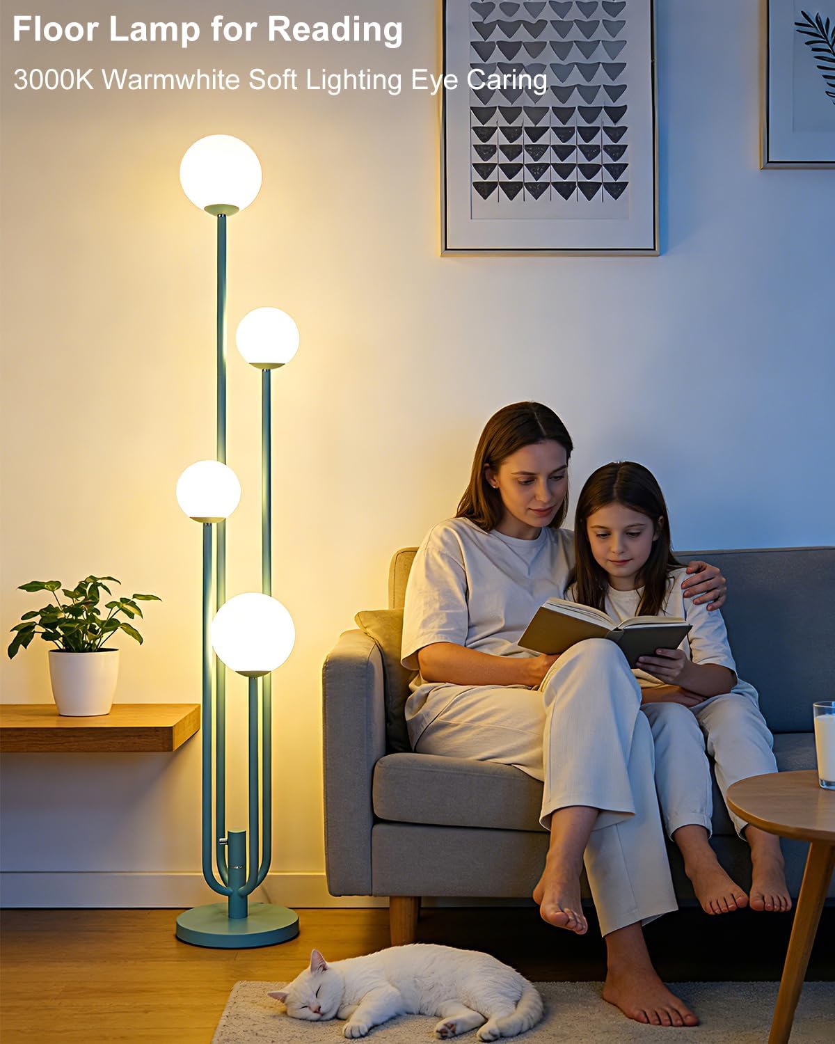 Globe Floor Lamp 4-Lights Dimmable