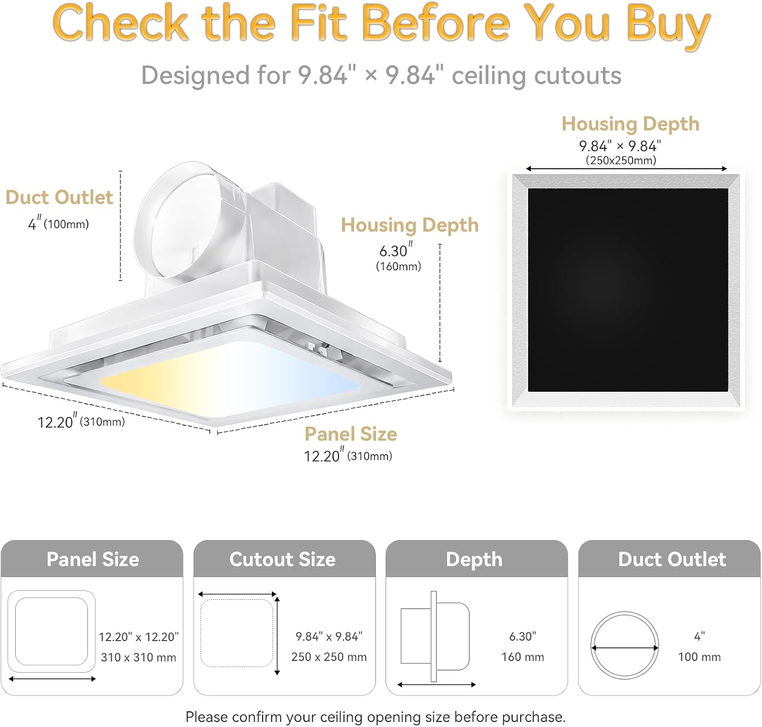 Bathroom Exhaust Fan with Light