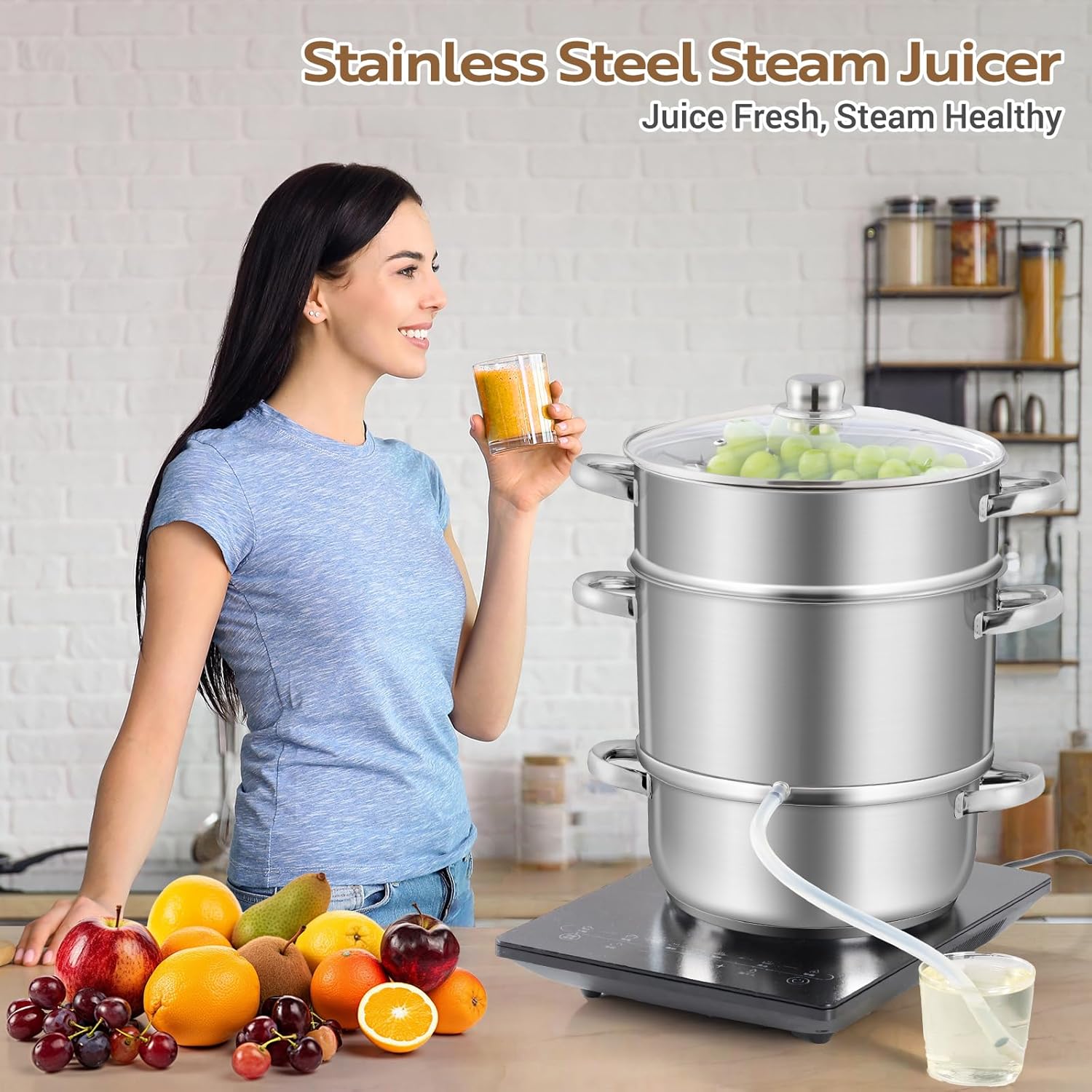 8.5Qt Stainless Steel Steam