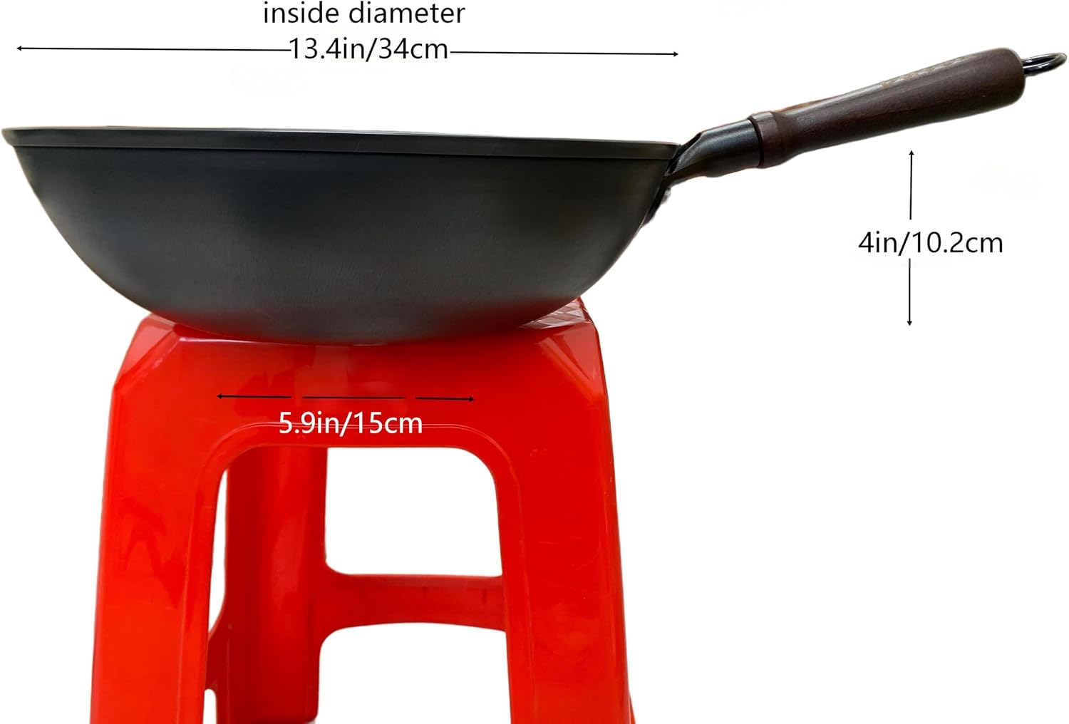 Cast Iron Chinese Wok with lid