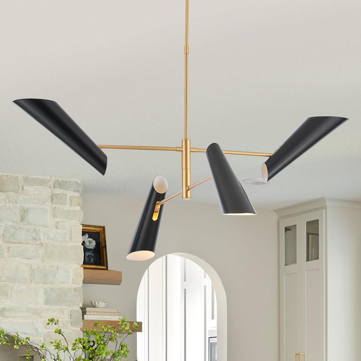4-Light Modern Linear Chandelier