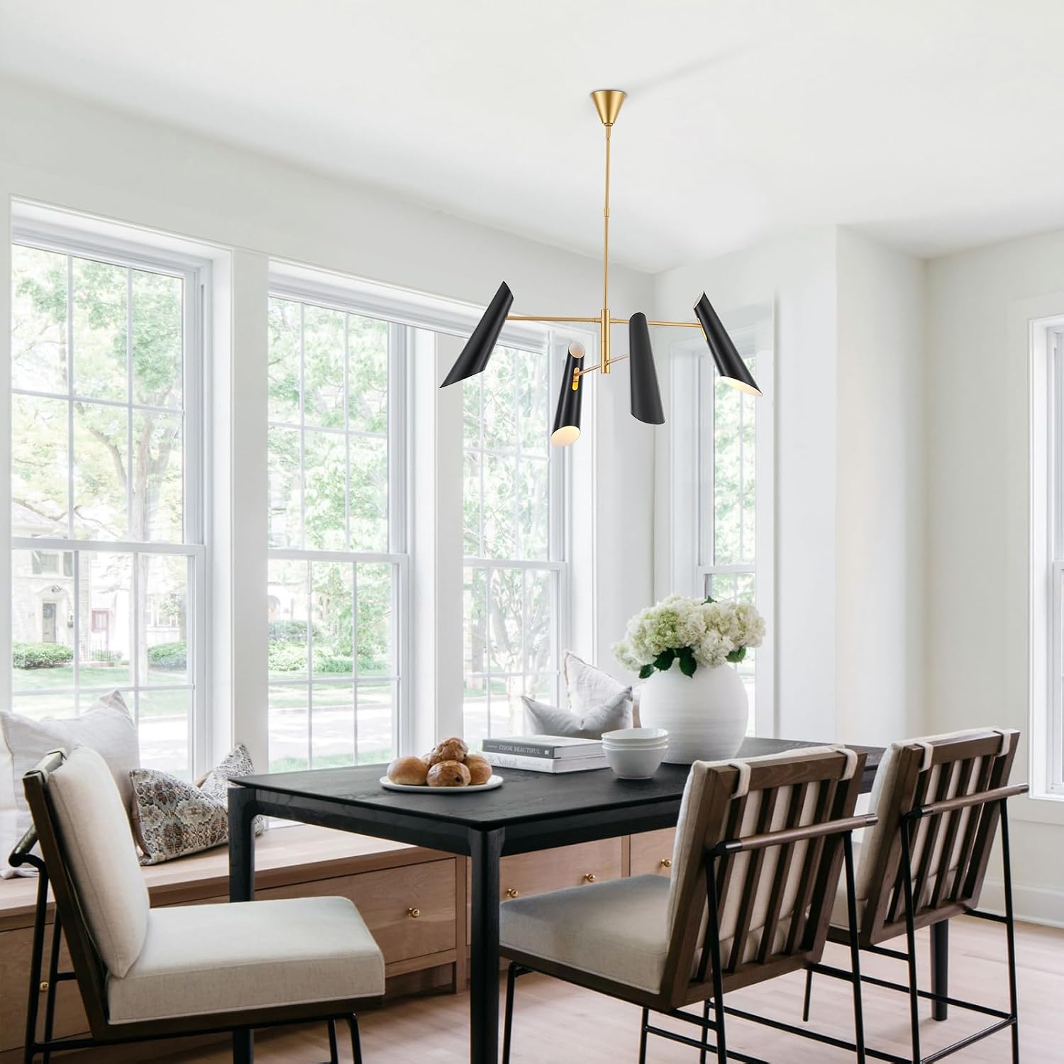 4-Light Modern Linear Chandelier