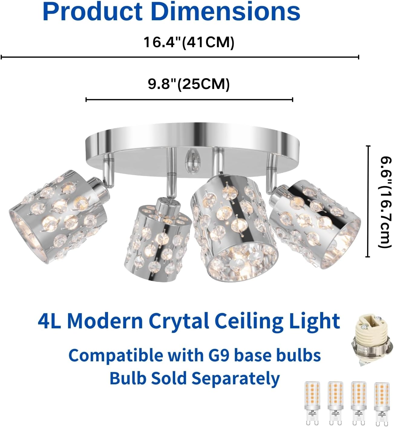 Crystal Pivot Track Lighting